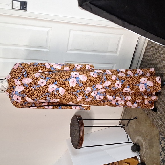 Free People Retro Romance Mixed Print Midi Dress M - Picture 8 of 13